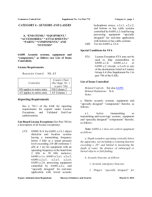 第 6 类 - 传感器和激光器 a.“最终产品”、“设备”